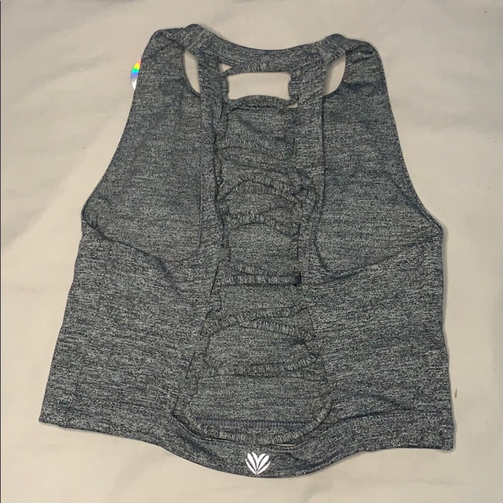 Forever 21 Gray Workout Crop Top